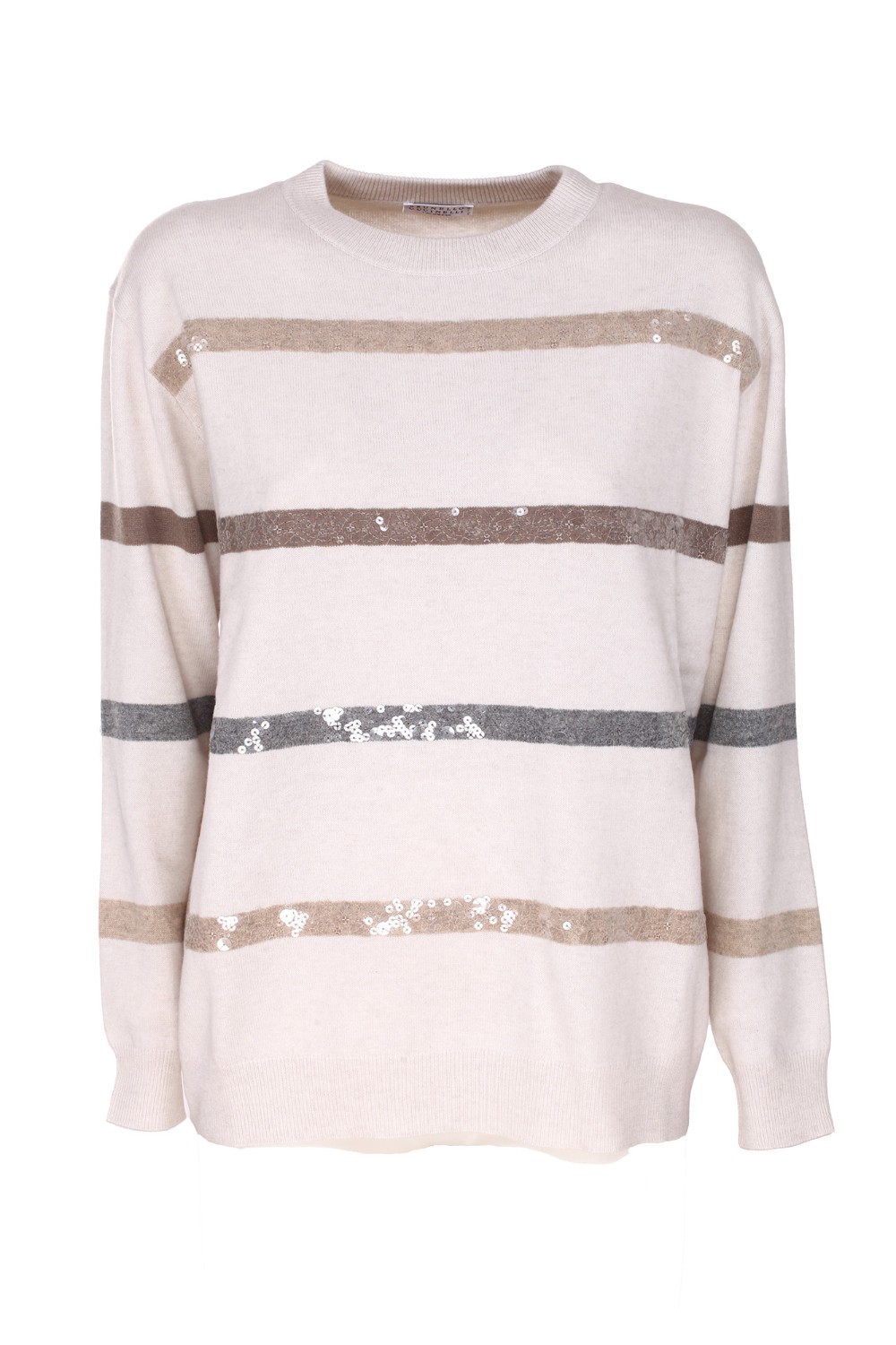 shop BRUNELLO CUCINELLI Saldi Maglia: Brunello Cucinelli maglia Dazzling Stripes in lana vergine, cashmere e seta.
Girocollo.
Spalla abbassata.
Manica regolare.
Polsini e fondo in maglia a costine.
Maglia rasata.
Composizione: 60% lana vergine 30% cashmere 10% seta.
Fabbricato in Italia.. M16168100-CQM88 number 2385686